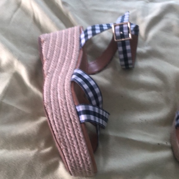 J.CREW Espadrille Blue and white Plaid size 8.5/ NWOT - Picture 6 of 14
